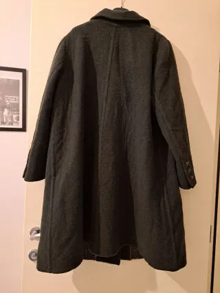Cappotto lana vintage marrone/verde oliva
