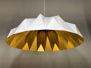 Lampadario Led acrilico oro/bianco