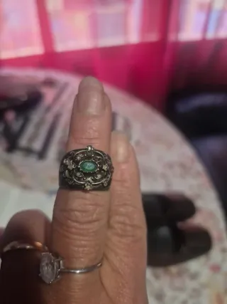 Anillo Plata Vintage Esmeralda