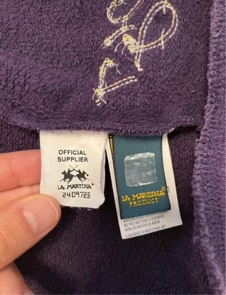 Felpa La Martina Viola con Zip