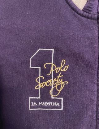 Felpa La Martina Viola con Zip