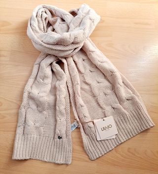 Bufanda Liu Jo Beige Trenzada