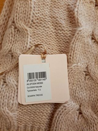 Bufanda Liu Jo Beige Trenzada