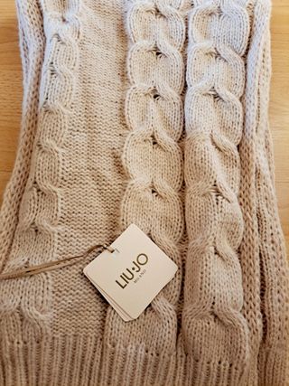 Bufanda Liu Jo Beige Trenzada