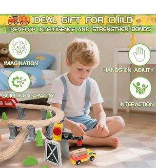 Set Treni in Legno per Bambini