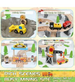 Set Treni in Legno per Bambini