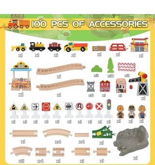 Set Treni in Legno per Bambini