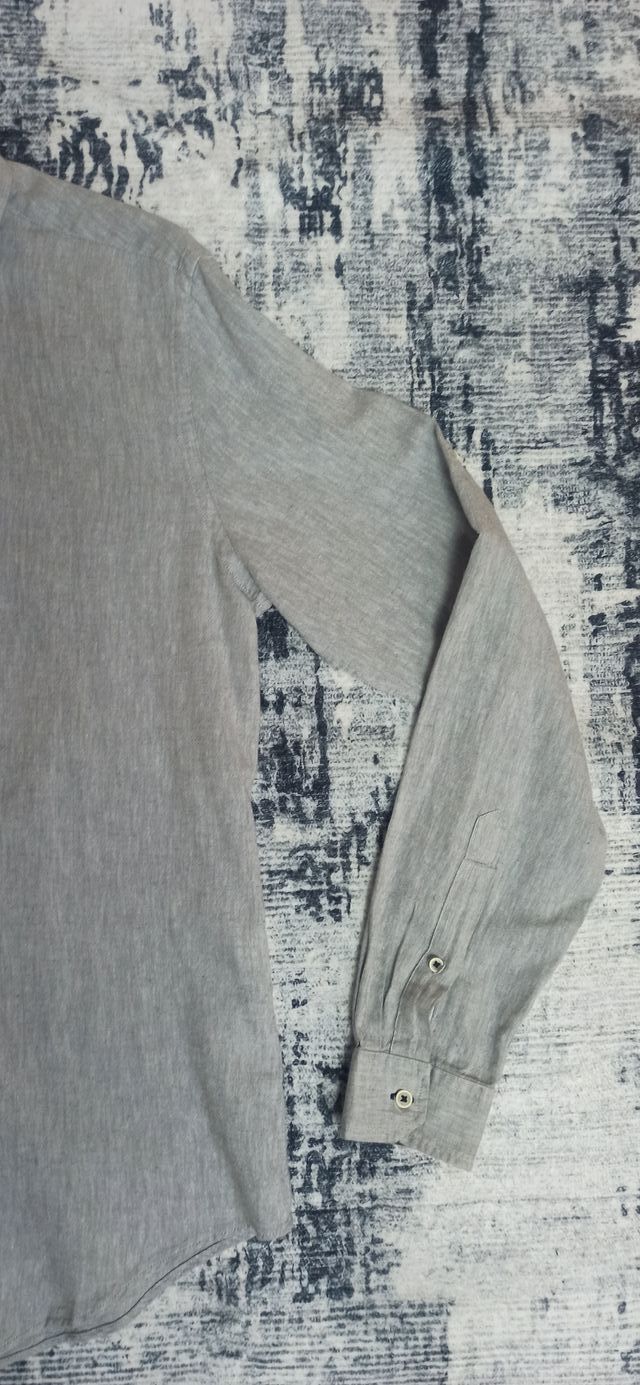 Camisa Casual Zara Man Gris Hombre