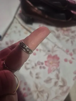 Anillo Plata Vintage Diseño Floral