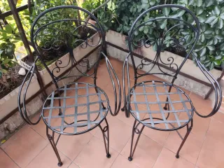Pack Sillas Hierro Forja Jardín Terraza