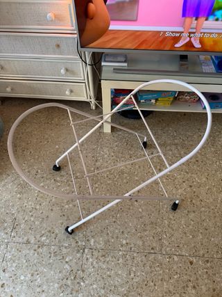 Cuna moisés mimbre con soporte