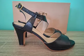 Sandalias Fosco Tacón Negro