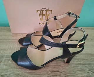 Sandalias Fosco Tacón Negro