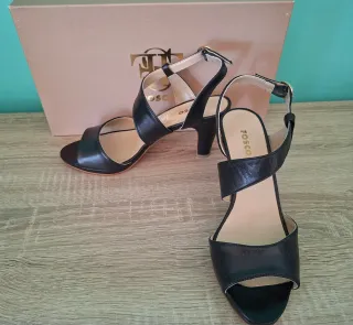 Sandalias Fosco Tacón Negro