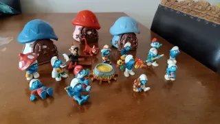 Collezione di figurine di Puffi vintage in lotto