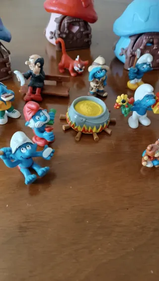 Collezione di figurine di Puffi vintage in lotto