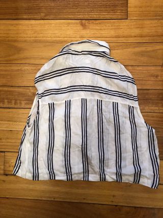 Camisa Bershka Talla M Rayas Azul Marino