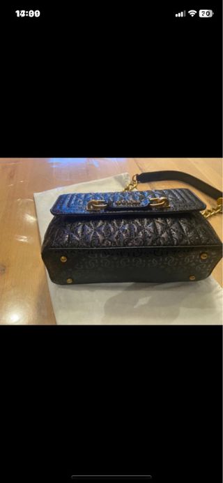 Bolso Guess Negro Brillos Dorado