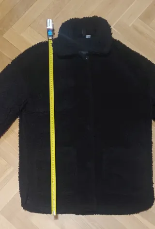 Chaquetón tejido rizo negro