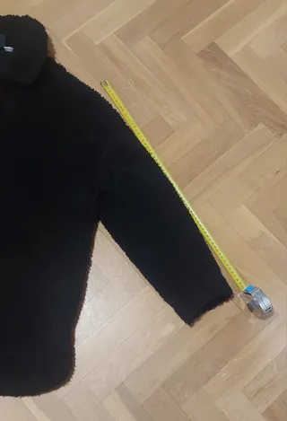 Chaquetón tejido rizo negro