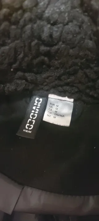 Chaquetón tejido rizo negro