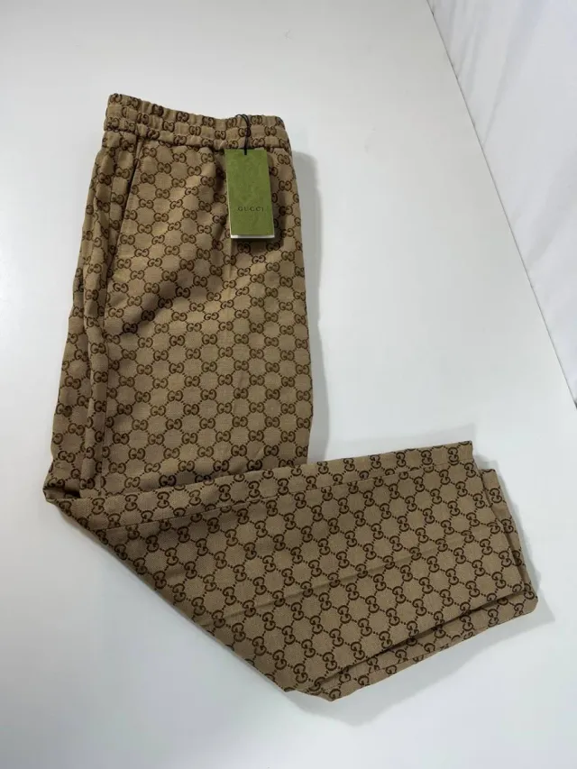 Pantalón Gucci GG Monogram Beige