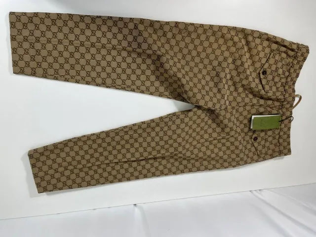 Pantalón Gucci GG Monogram Beige