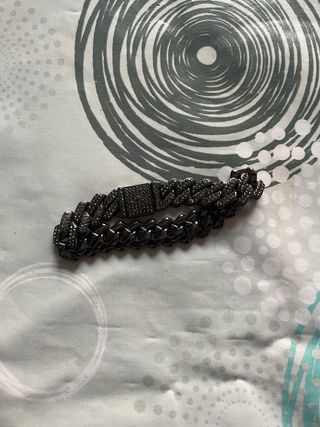 Pulsera eslabones cubanos con diamantes