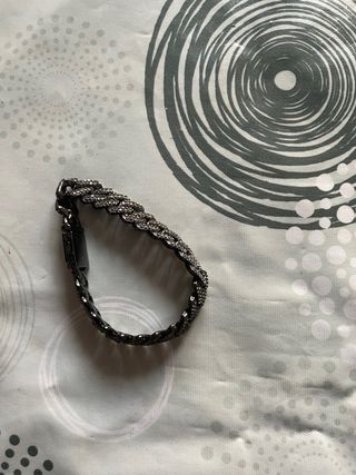 Pulsera eslabones cubanos con diamantes