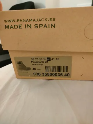 Botas Panamá Jack Beige Talla 40