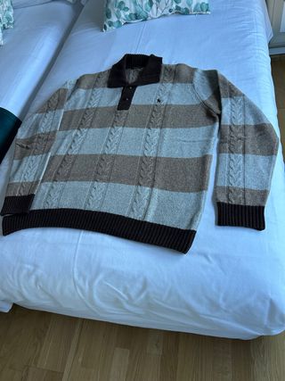 Jersey hombre rayas y trenzas