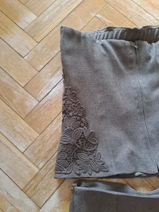 Conjunto top palabra de honor y falda