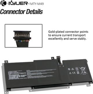 Batteria KYUER BTY-M49 per MSI Modern 14 B4M B4MW B10M B10MW B10R B10RAS B10RASW B10RBS B10RBSW B11M B11MO B11MOU B11MOL B11S B11SB B11SBU B11SBL Prestige 14 A10M A10SC A10RAS A10RB A10RBS Summit E14...