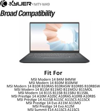 Batteria KYUER BTY-M49 per MSI Modern 14 B4M B4MW B10M B10MW B10R B10RAS B10RASW B10RBS B10RBSW B11M B11MO B11MOU B11MOL B11S B11SB B11SBU B11SBL Prestige 14 A10M A10SC A10RAS A10RB A10RBS Summit E14...