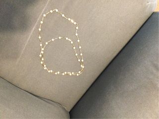 Collar bisutería chapado oro y perlas