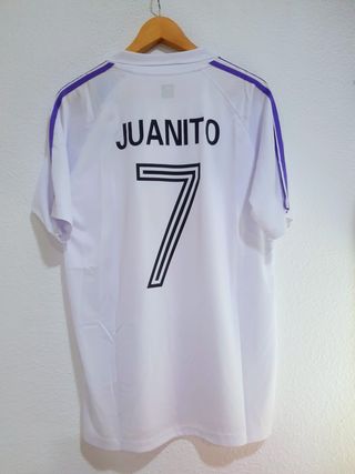 Camiseta Juanito 7 blanca Zanussi XL futbol retro