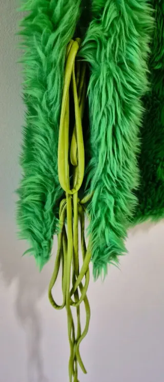 Chaleco peludo verde MSGM Talla Única