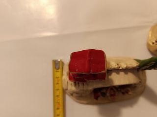 Presepe terracotta decorato a mano oro rosso