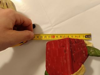 Presepe terracotta decorato a mano oro rosso