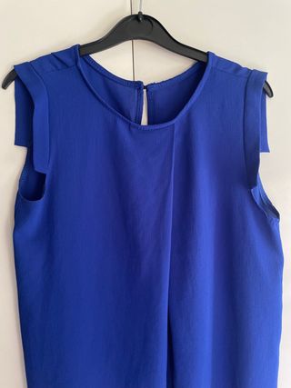 Camisa sin mangas azul