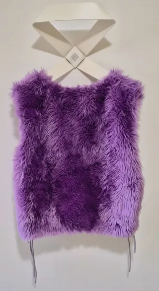 Chaleco Peludo Morado MSGM Mujer