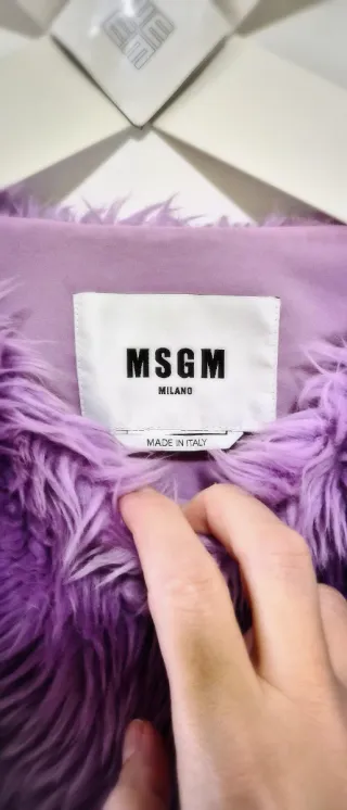 Chaleco Peludo Morado MSGM Mujer