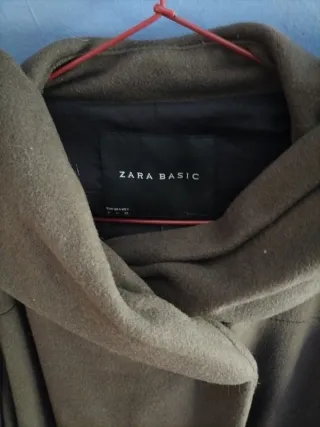 Abrigo lana marrón mujer con capucha