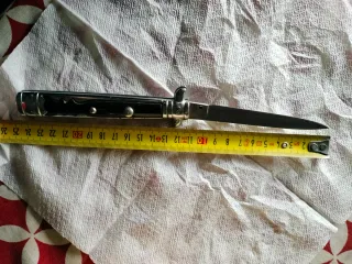 Navaja automática inox con seguro