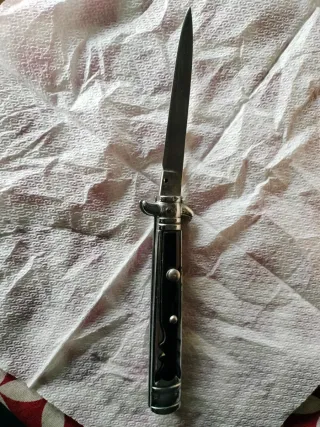 Navaja automática inox con seguro