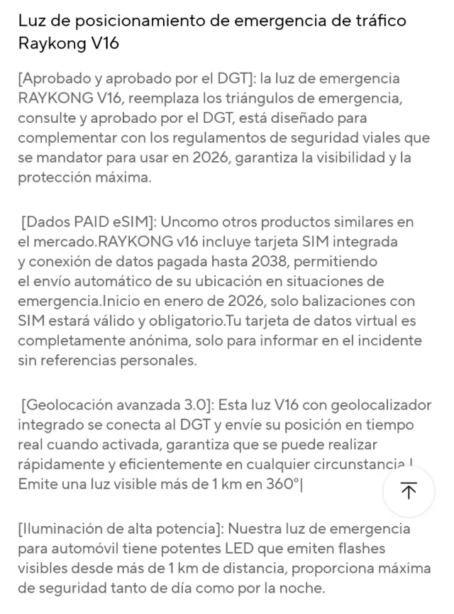 Baliza V16 Geolocalizable Raykong DGT 3.0