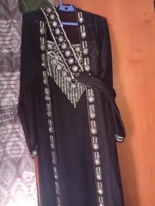 Vestido Takchita Negro Elegante Mujer