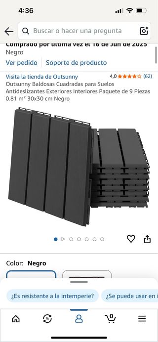 Baldosas de exterior negras