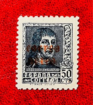 Bonito Sello Guerra Civil Fernando el Católico