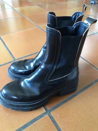 Botines piel Zara negros